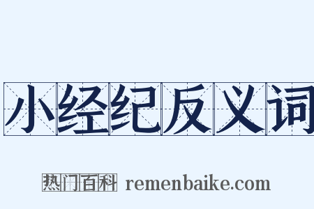 小经纪反义词是什么意思的图片